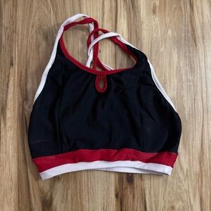 Stylish Black and Red Women's Crop Top